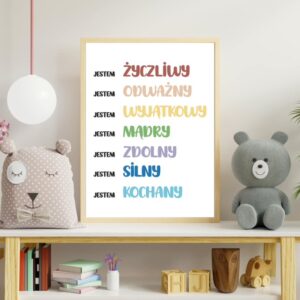 Plakat motywacyjny "Jestem..."